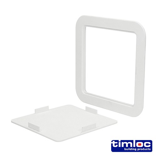 Timco Timloc Access Panel - Plastic - Clip Fit - White
