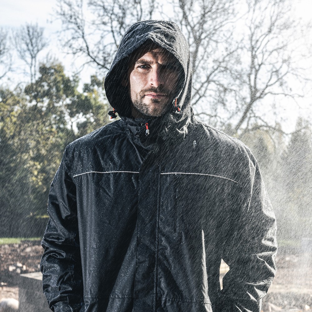 Timco Waterproof Lined Rain Jacket - Black