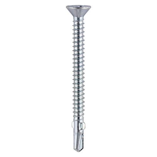 Timco Metal Construction Timber to Light Section Self Drilling Screws Countersunk, Wing-Tip - Zinc