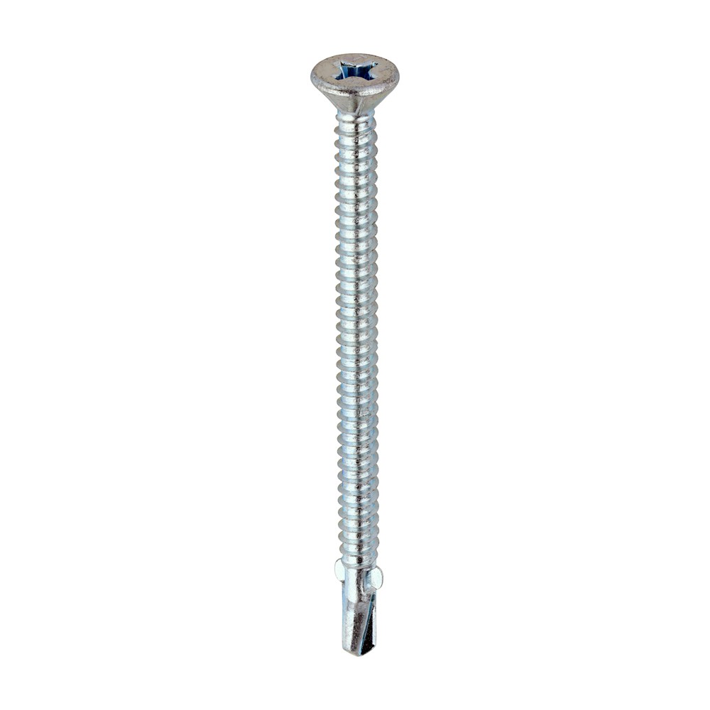 Timco Metal Construction Light Section Self Drilling Screws Countersunk, Wing-Tip - Zinc