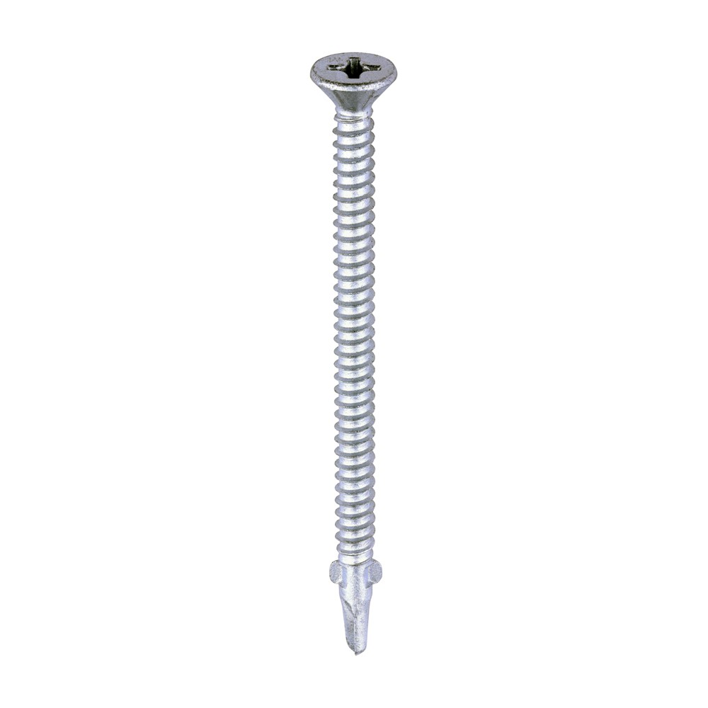 Timco Metal Construction Light Section Self Drilling Screws Countersunk, Wing-Tip - Silver Organic