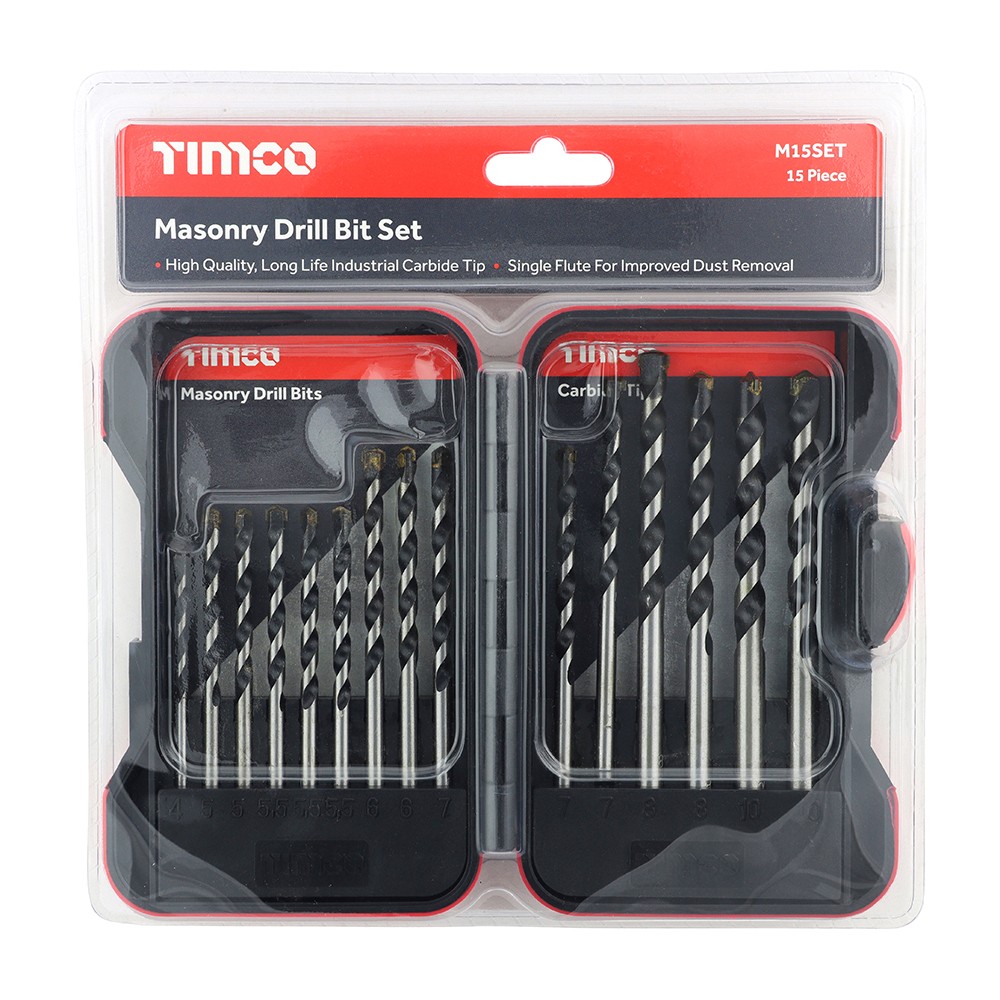 Timco Masonry Drill Bit Set 15pc