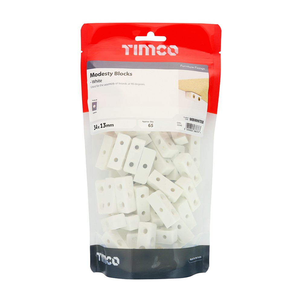 Timco Modesty Blocks 34 x 13 x 13mm