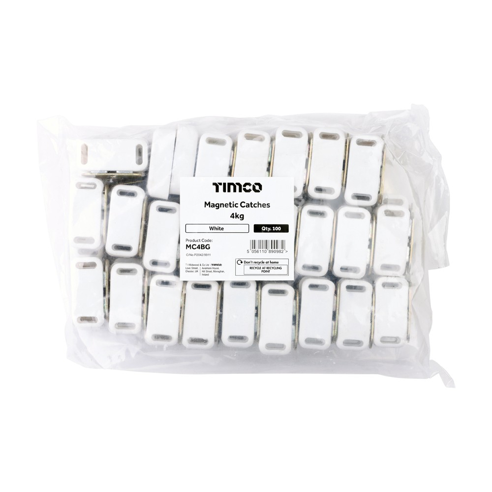 Timco Magnetic Catches - White