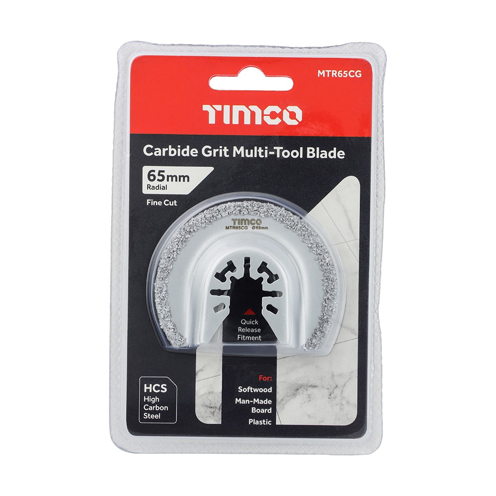Timco Multi-Tool Blade 65mm - Radial Grit - For Tiles