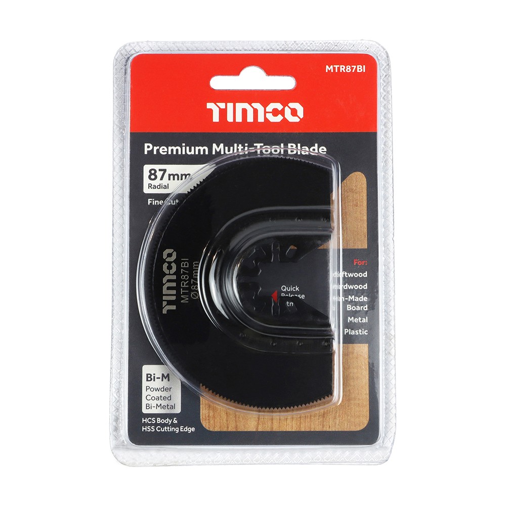 Timco Premium Multi-Tool Blade For Wood / Metal 87mm - Radial