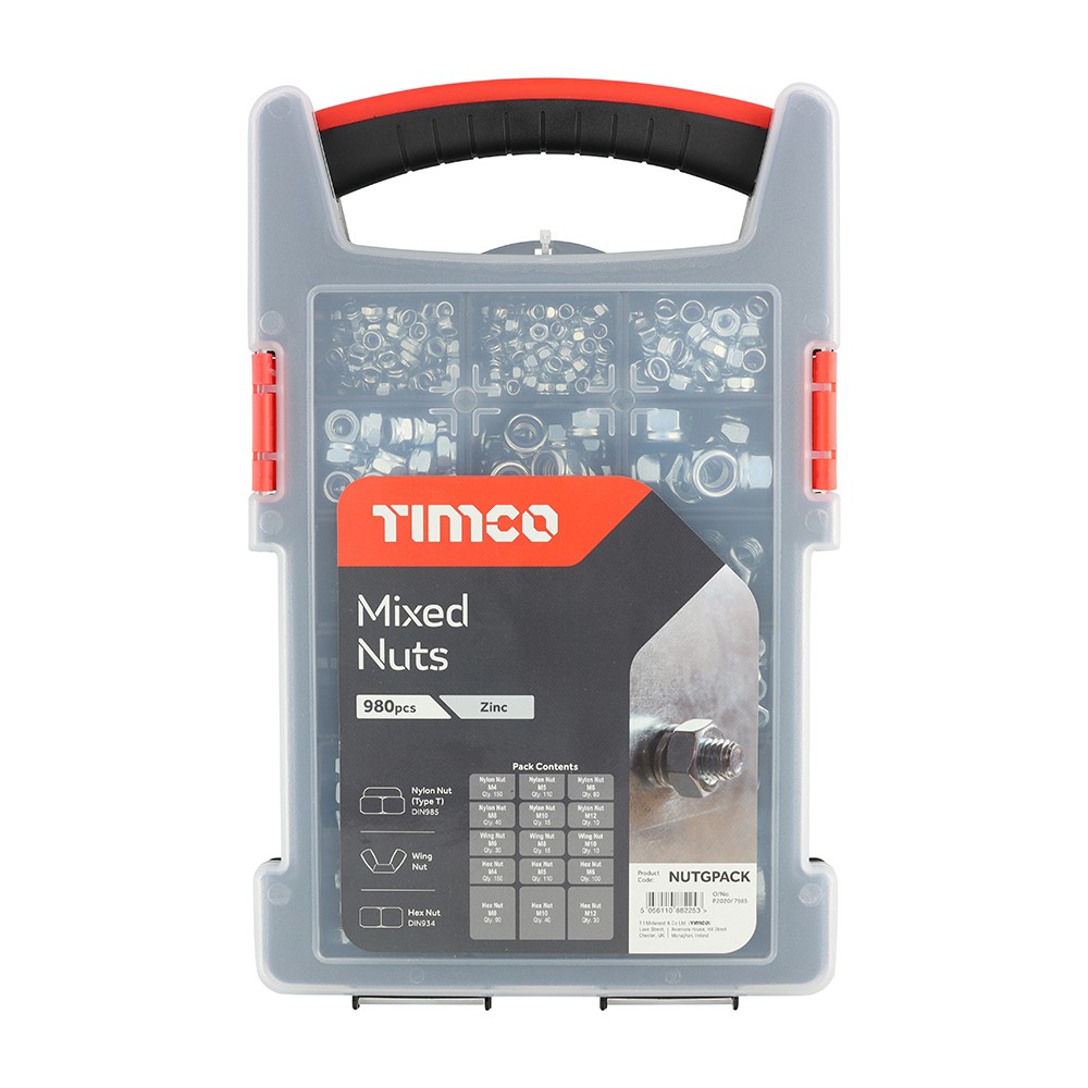 Timco Mixed Nuts Grab Pack 980pc - Zinc
