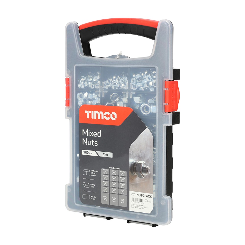 Timco Mixed Nuts Grab Pack 980pc - Zinc