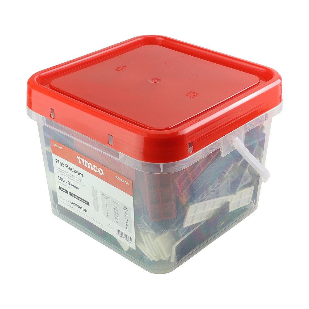 Timco Assorted Packers - Tub of 400 - 28mm