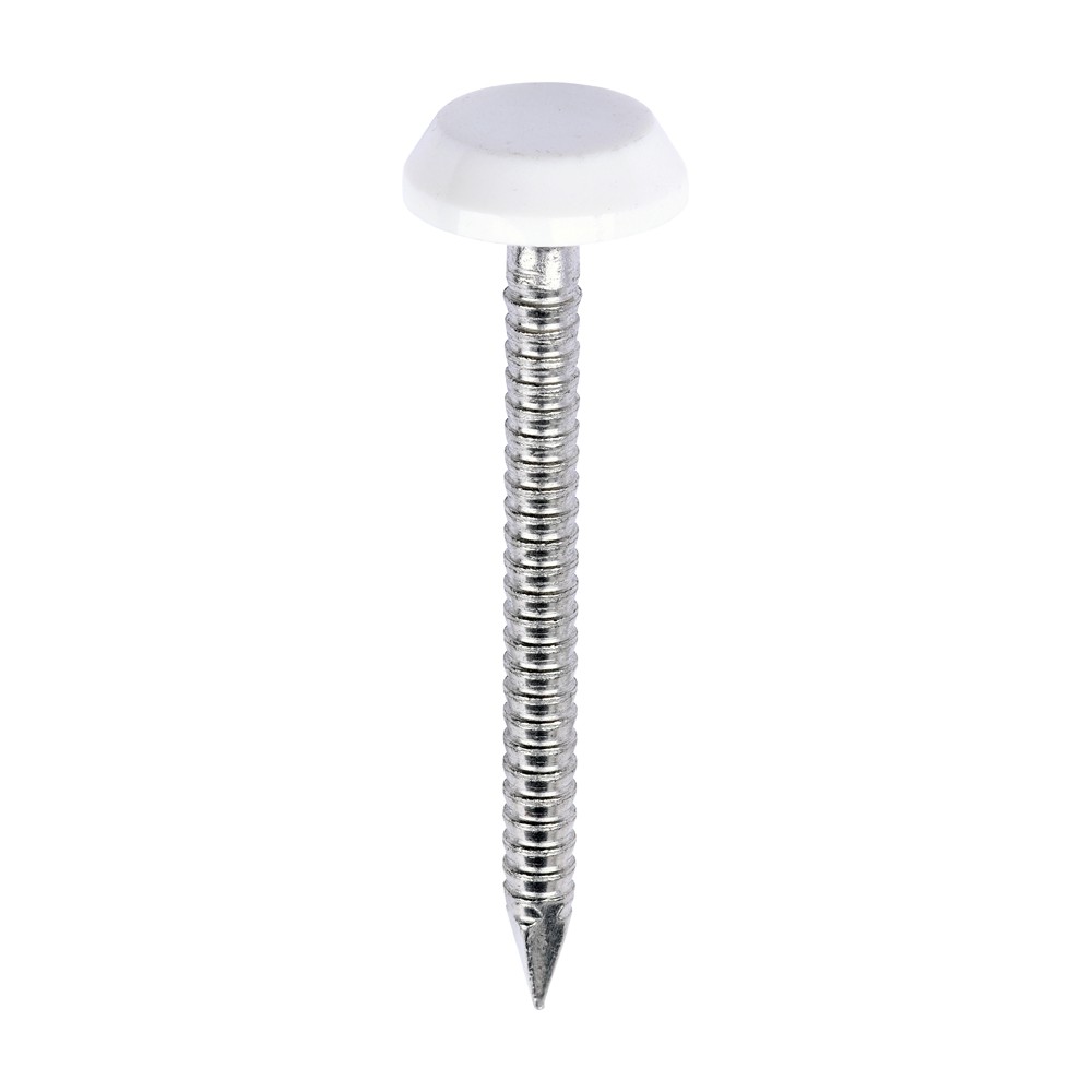 Timco Polymer Headed Nails A4 Stainless Steel 100 Pack - White