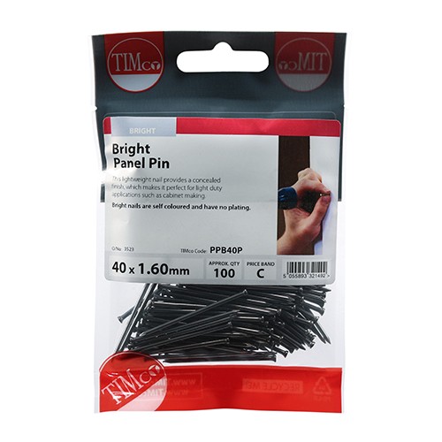 Timco Panel Pins - Bright