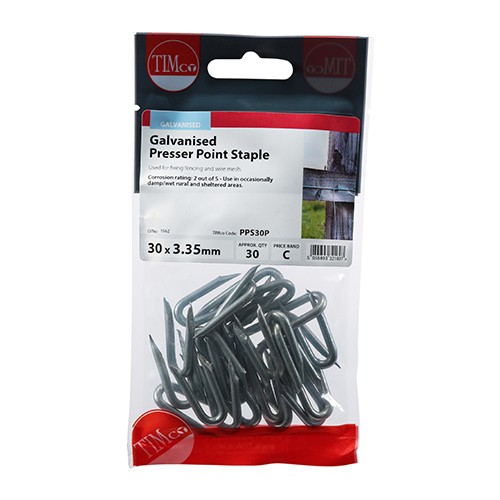 Timco Presser Point Staples - Galvanised