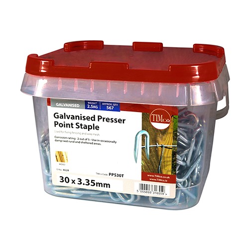 Timco Presser Point Staples Galvanised - 2.5kg