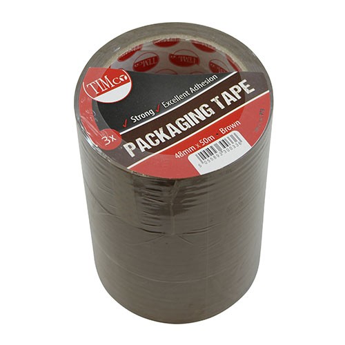 Timco Packaging Tape 50m x 48mm - Brown