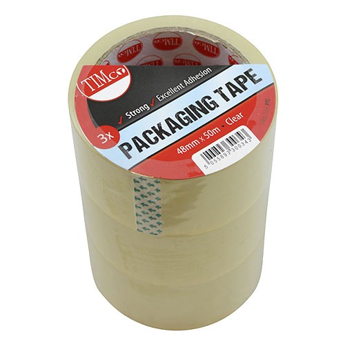 Timco Packaging Tape 50m x 48mm - Clear