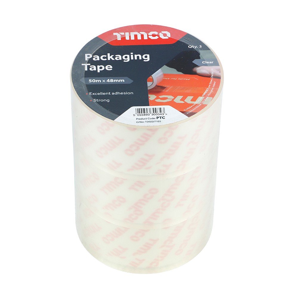 Timco Packaging Tape 50m x 48mm - Clear
