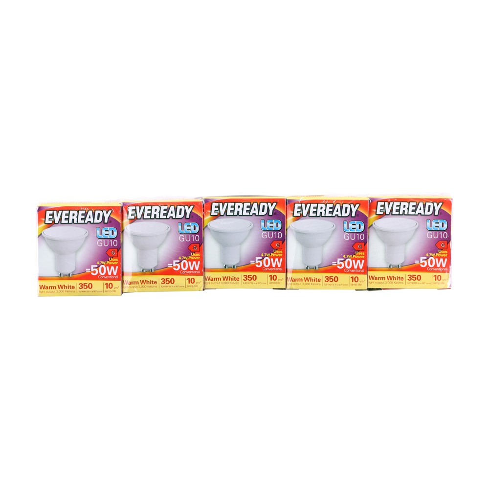 Timco Eveready LED Spot Light Bulb - GU10 - 320 Lumen - 4.7W - Warm Light