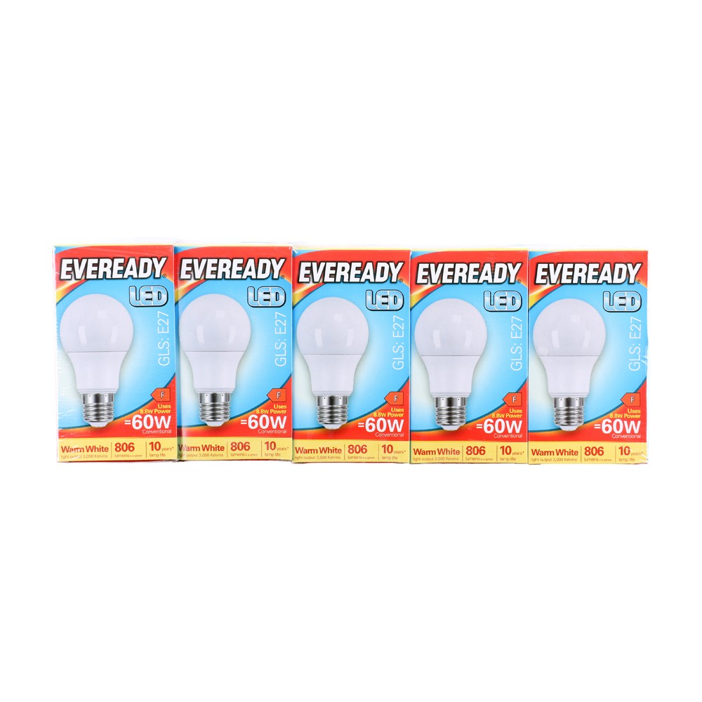 Timco Eveready LED GLS Light Bulb - E27 - 806 Lumen - 8.8W - Warm Light
