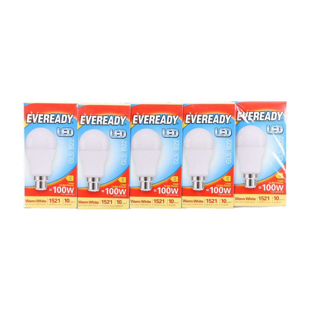 Timco Eveready LED GLS Light Bulb - B22 - 1521 Lumen - 13.8W - Warm Light