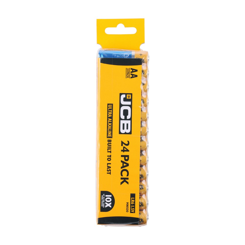 Timco JCB Ultra Alkaline Batteries AA Trade Pack 24 Pack