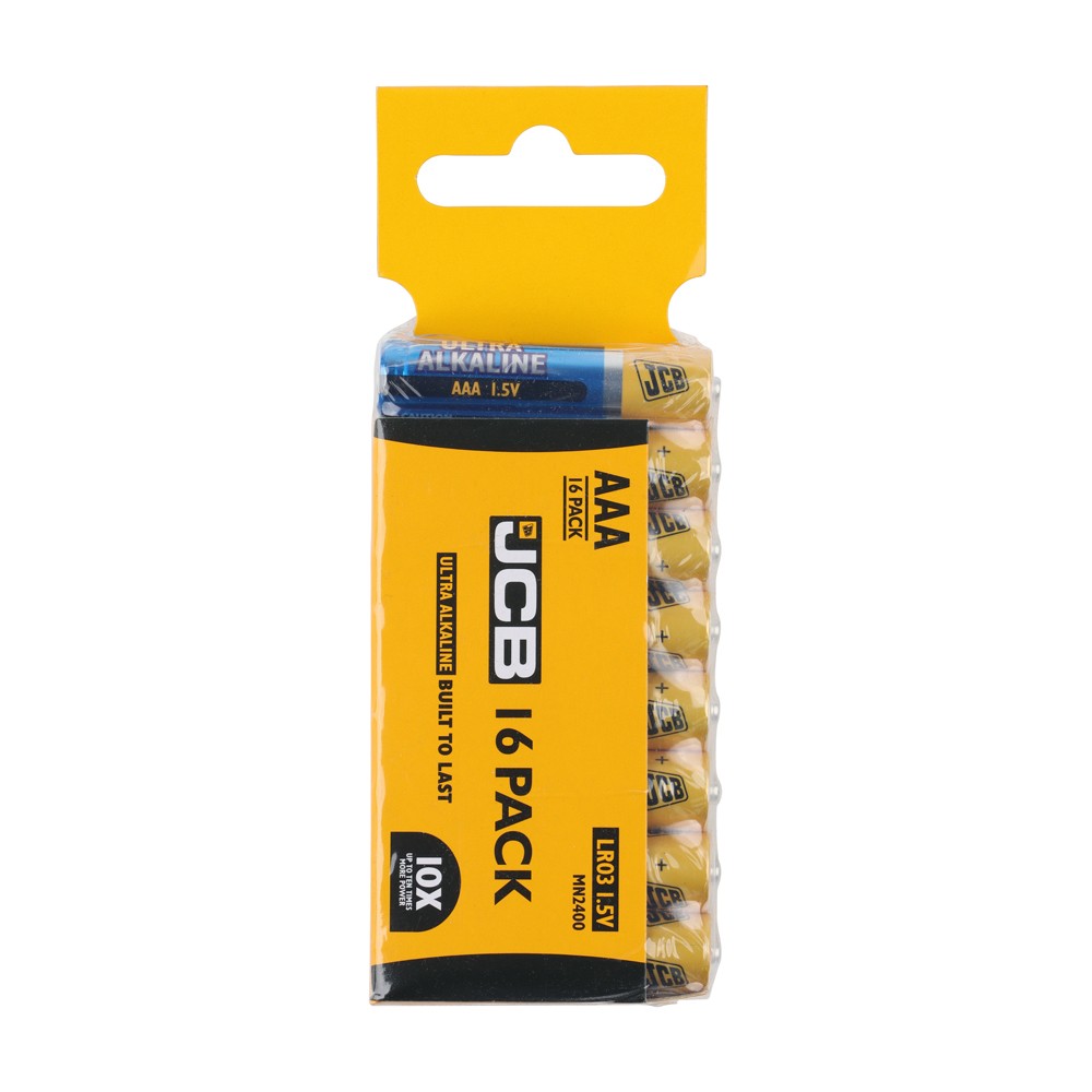 Timco JCB Ultra Alkaline Batteries AAA Trade Pack 24 Pack