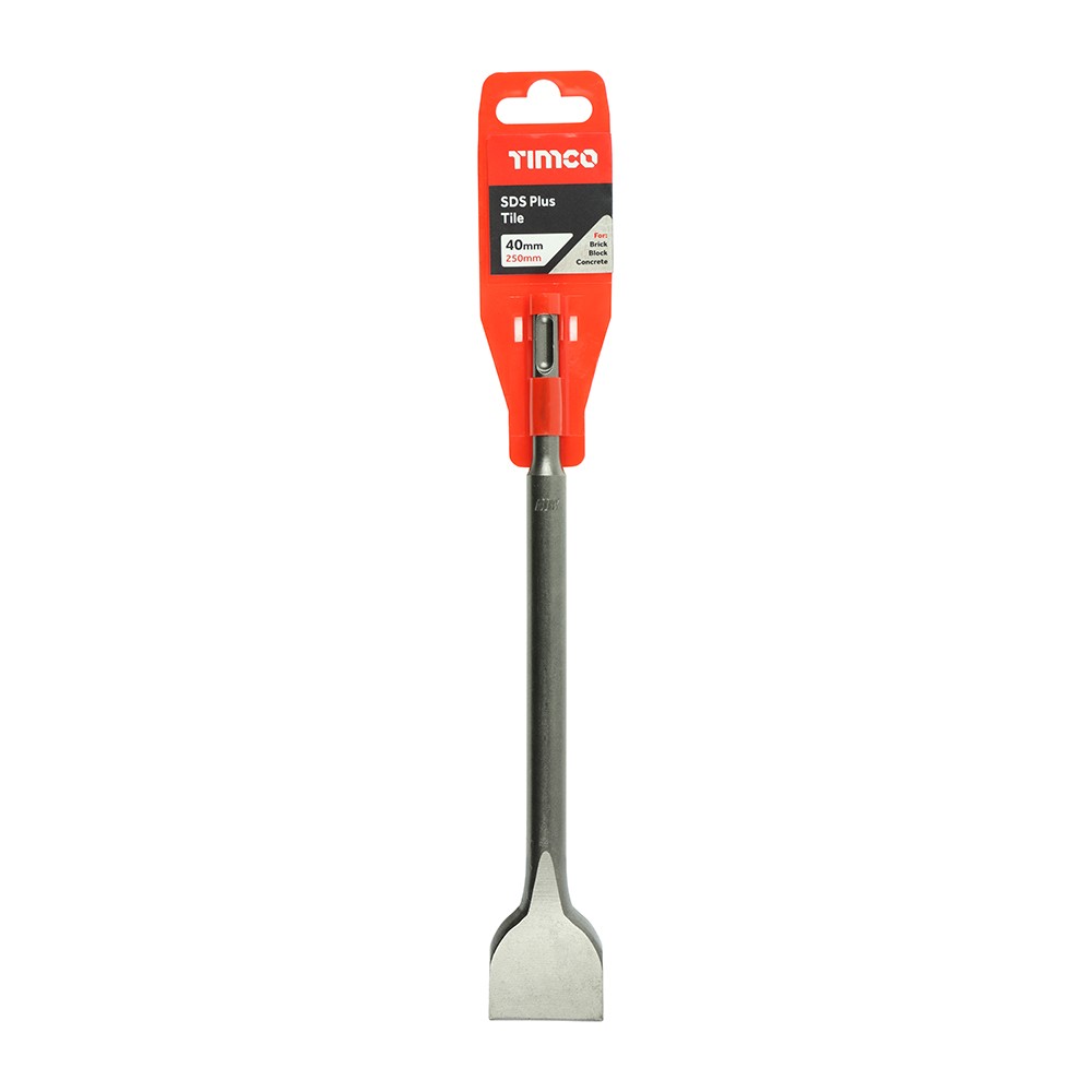 Timco SDS Plus Steel Tile Chisel 40 x 250mm