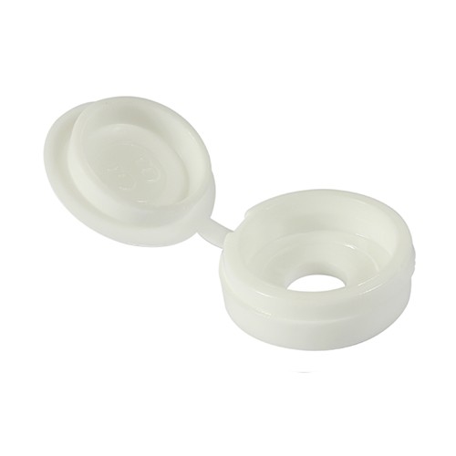 Timco Hinged Screw Caps - White