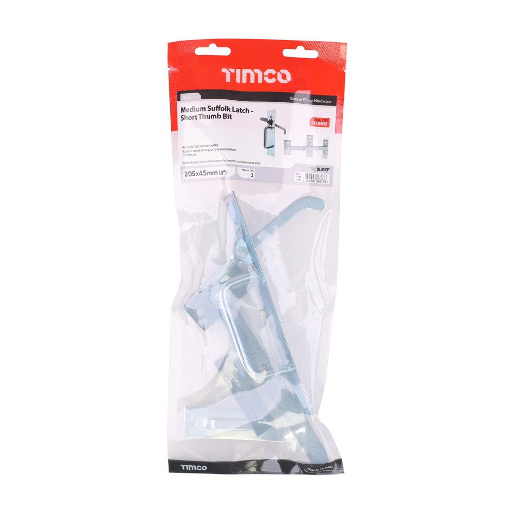 Timco Suffolk Latch - Medium Duty - Zinc
