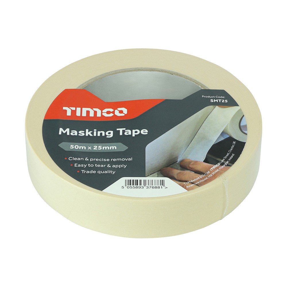 Timco Masking Tape 50m - Cream