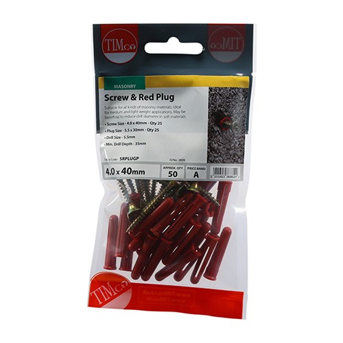 Timco Plastic Plugs with Screws
