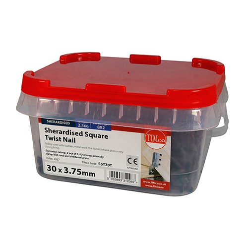 Timco Square Twist Nails Sherardised - 2.5kg