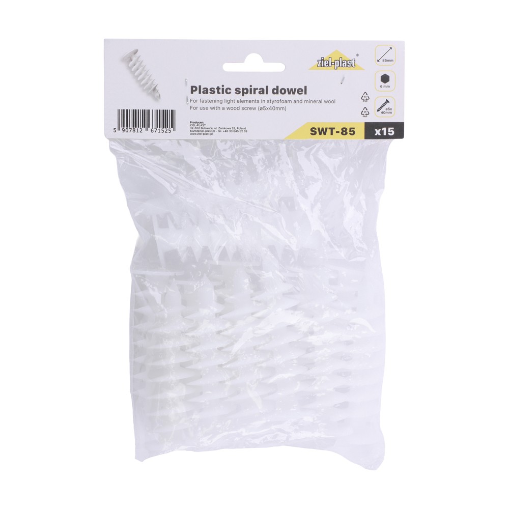 Timco Ziel-Plast Insulation Spiral Dowels