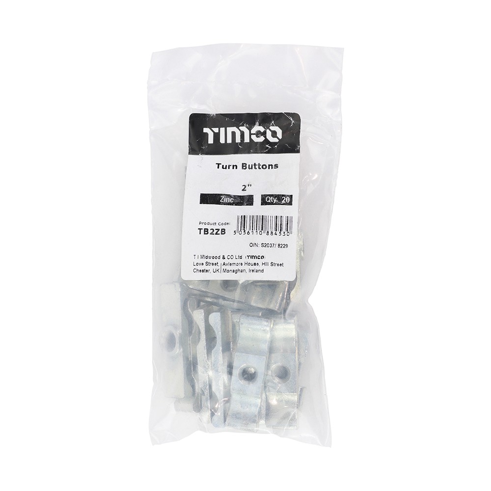 Timco Turn Buttons - Zinc