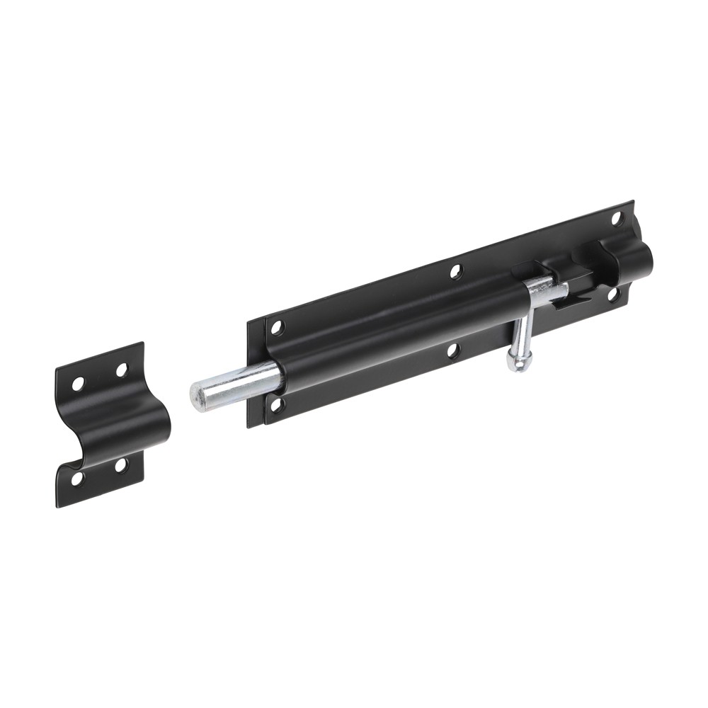 Timco Straight Tower Bolt - Black