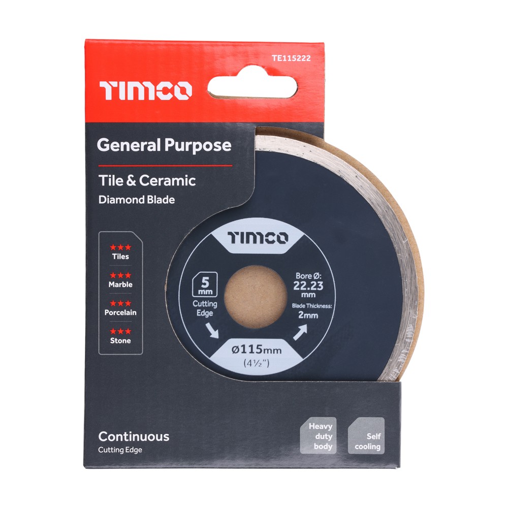 Timco General Purpose Tile & Ceramic Diamond Blade - Continuous