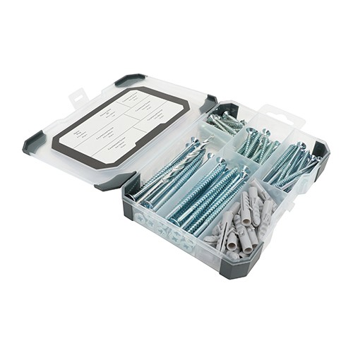 Timco Mixed Tray 91pc Screws Plug & Drill Bit - Zinc