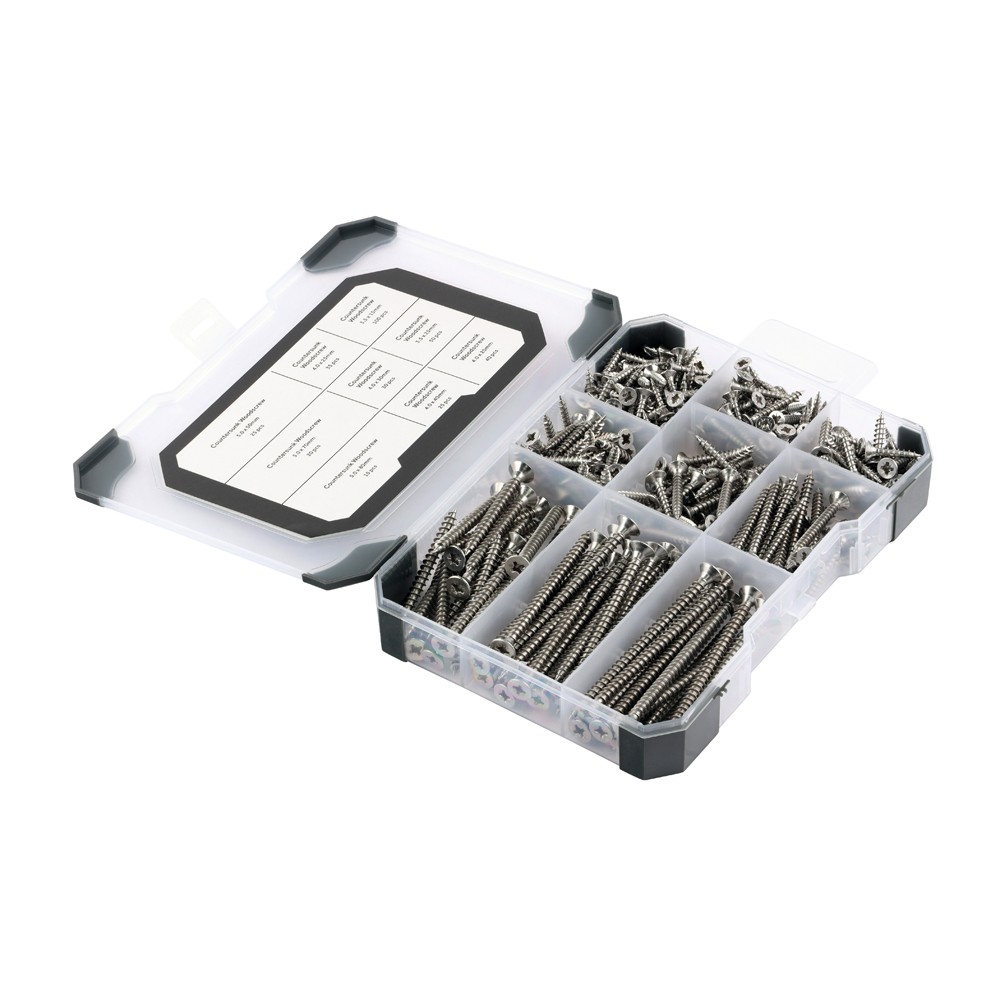 Timco Mixed Tray 340pc Woodscrews 