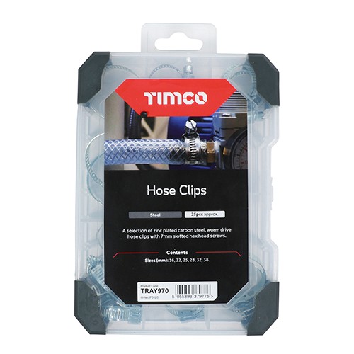 Timco Mixed Tray 25pc Hose Clips