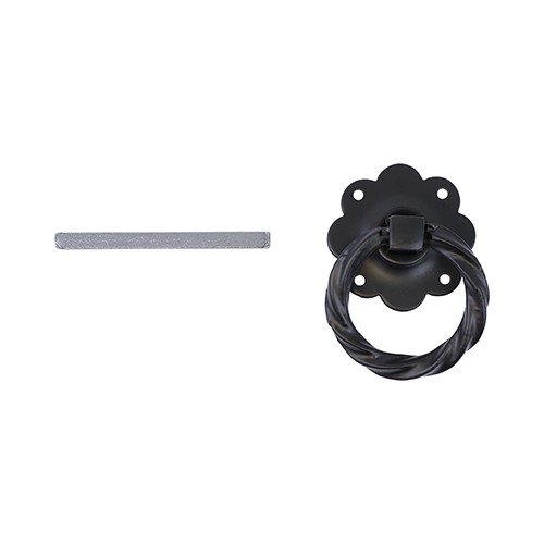 Timco Ring Gate Latch - Twisted - Black