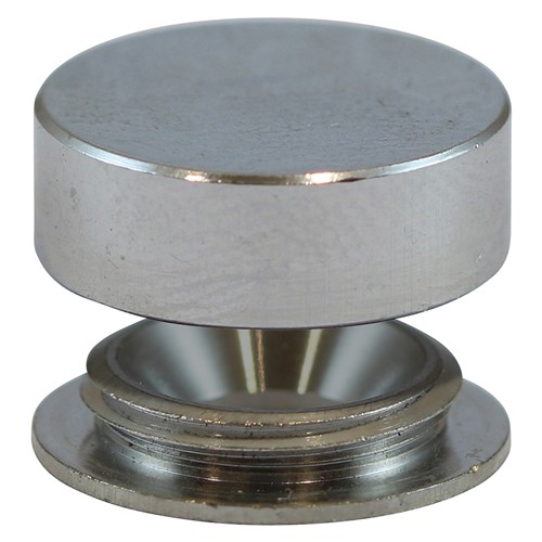 Timco Threaded Screw Caps - Solid Brass - Satin Chrome