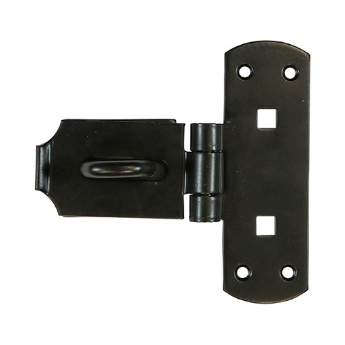 Timco Vertical Pattern Bolt On Hasp & Staple - Heavy Duty - Black