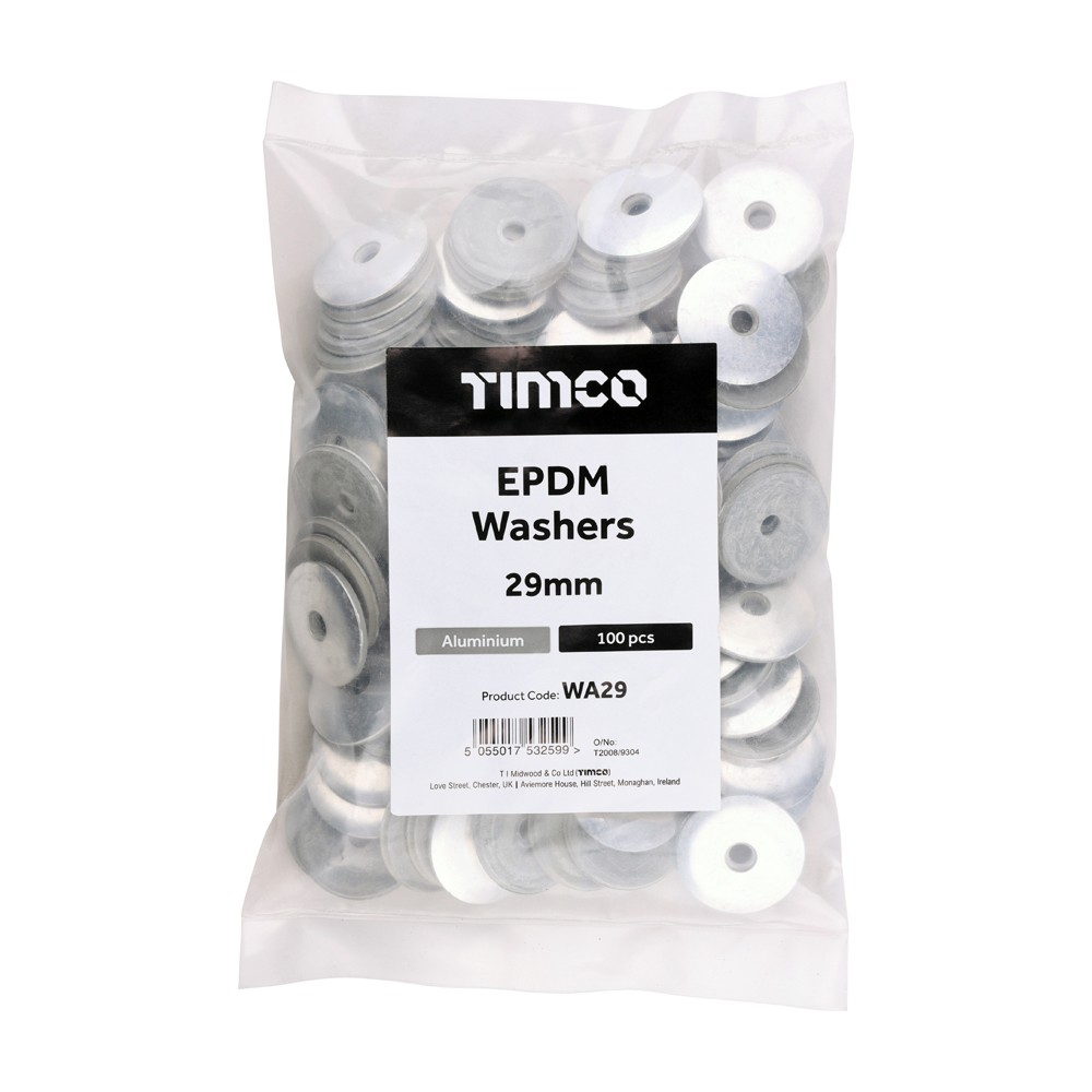 Timco EPDM Washer 29mm - Aluminium