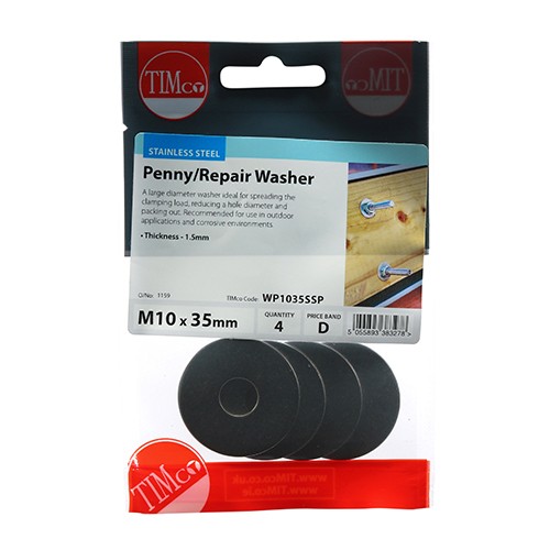 Timco Penny / Repair Washers - Stainless Steel