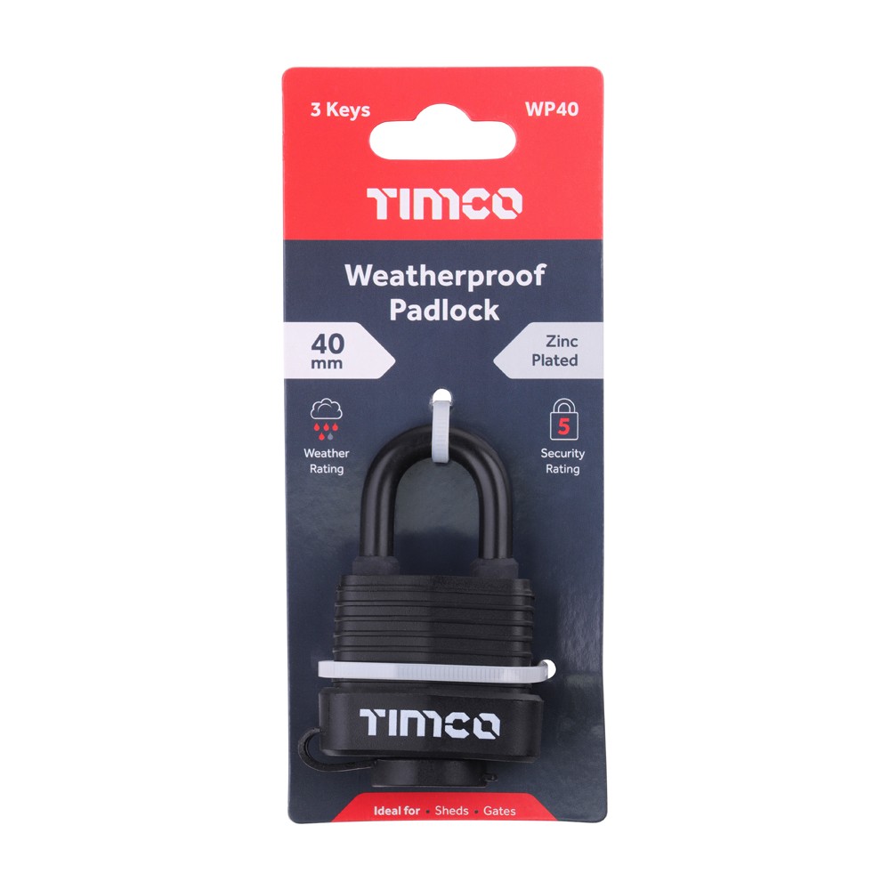Timco Weatherproof Padlock 40mm
