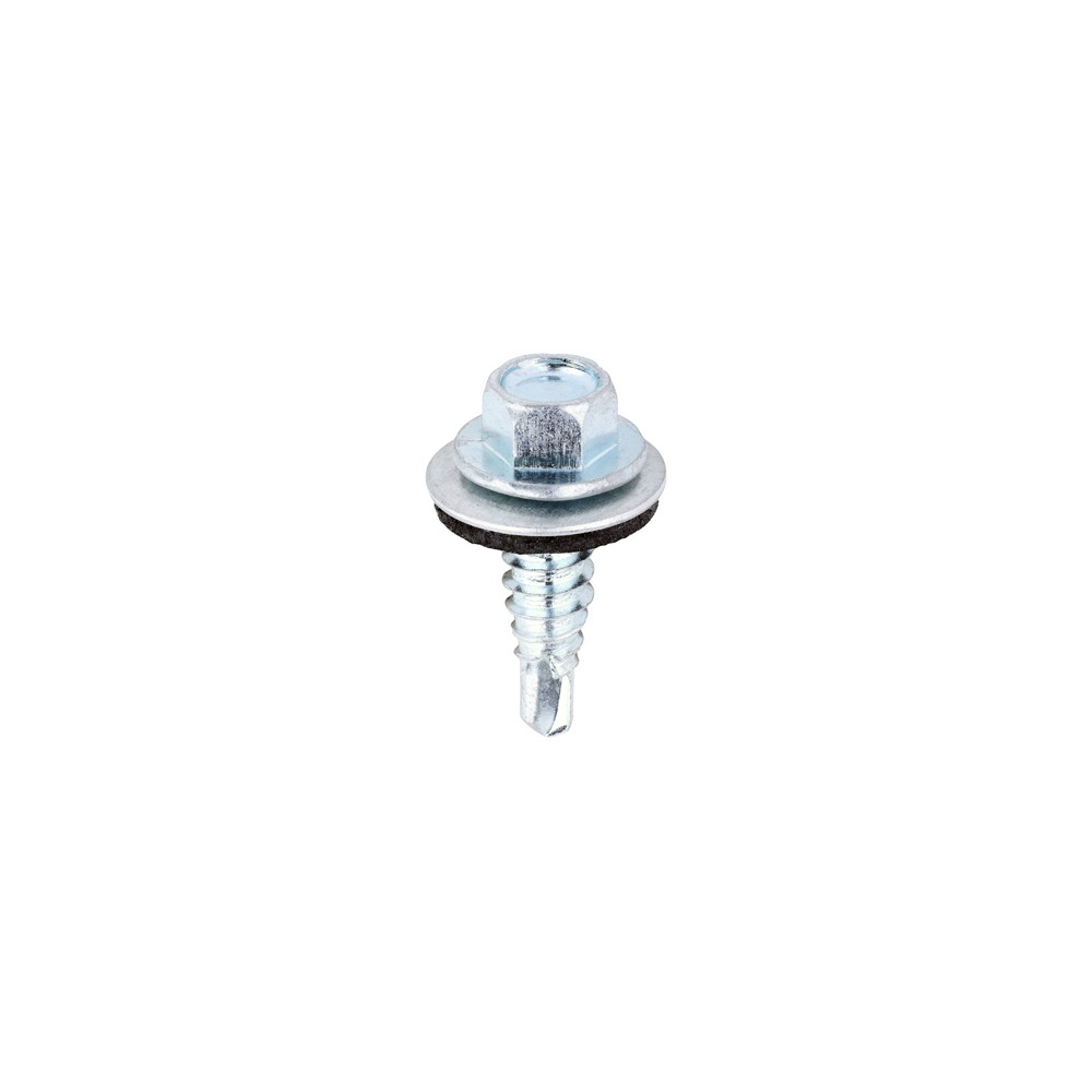 Timco Metal Construction Stitching Self Drilling Screws 6.3 x 22mm EPDM Washer - Zinc