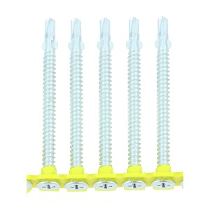 Timco Collated Light Section Self Drilling Screws Countersunk, Wing Tip - Silver Organic