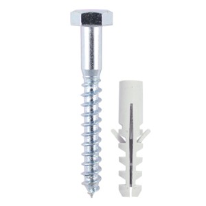 Timco Coach Screws & Nylon Plugs - Zinc