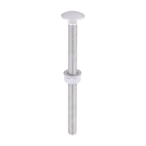 Timco Carriage Bolts Hex Nuts & Form A Washers - Dome - Silver