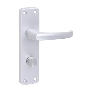 Timco Contractors Lever Bathroom|Privacy Handles - Satin Anodised Aluminium