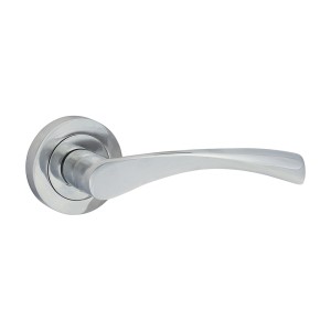 Timco Edleston Lever On Rose Handles - Polished Chrome